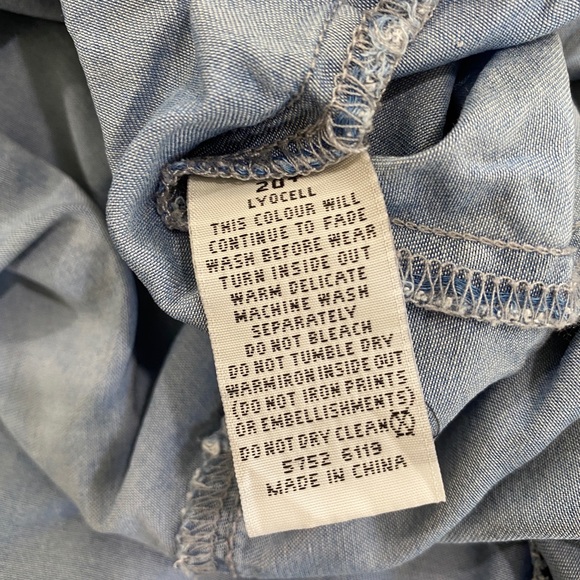 BELLE CURVE Blue Chambray Button Shirt Dress Sz 20 - Picture 6 of 8